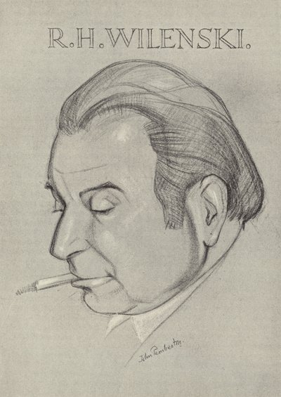RH Wilenski、イギリスの美術評論家、作家 作： John L. Pemberton