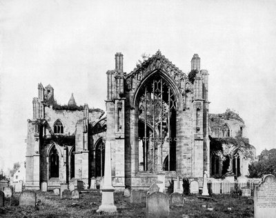 メルローズ修道院、スコットランド、1893年。 作： John L. Stoddard
