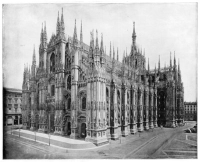 19世紀後半、イタリアのミラノ大聖堂。 作： John L. Stoddard