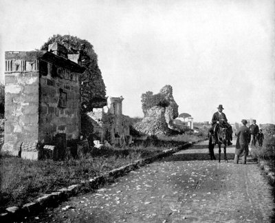 アッピア街道、ローマ、1893年。 作： John L. Stoddard