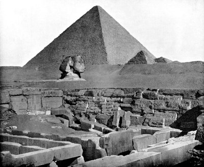 ピラミッドとスフィンクス、エジプト、1893年。 作： John L. Stoddard