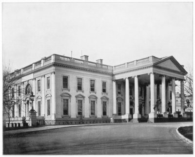 ホワイトハウス、ワシントンDC、19世紀後半。 作： John L. Stoddard