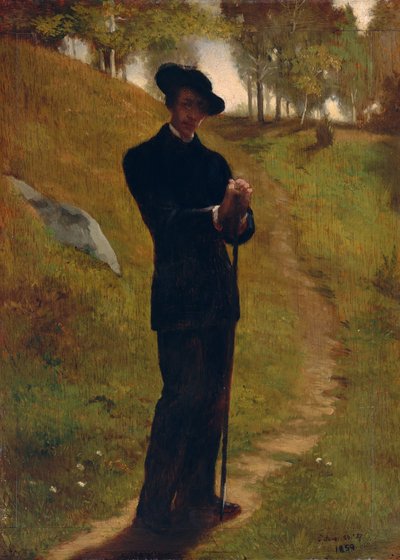 画家の肖像、1859 年。 作： John La Farge