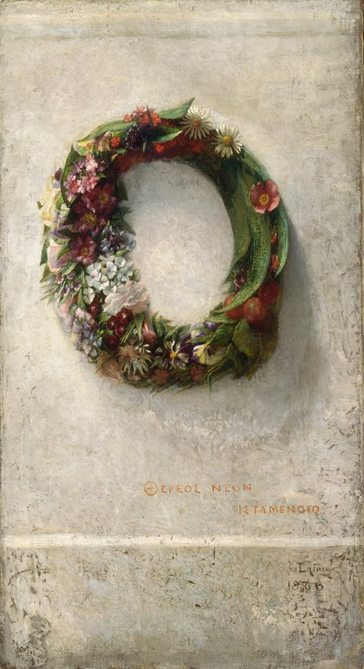 花のリース 作： John La Farge