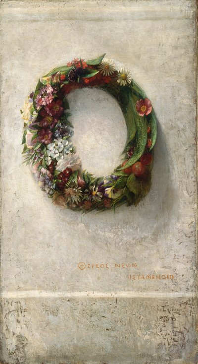 花輪」（1866年）。 作： John La Farge