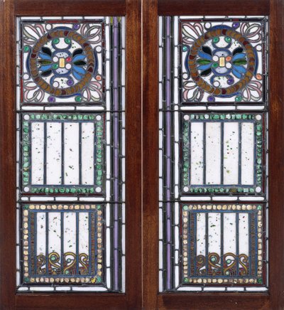 有鉛ガラス窓のペア、 作： John La Farge or Lafarge