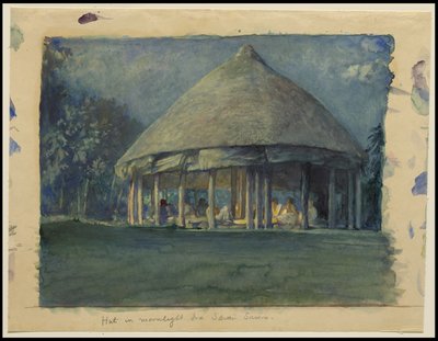 月明かりの小屋、イヴァ、サバイイ、1890年10月、1890年 作： John La Farge or Lafarge