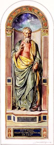 聖パウロの説教、1900〜05年頃 作： John La Farge or Lafarge