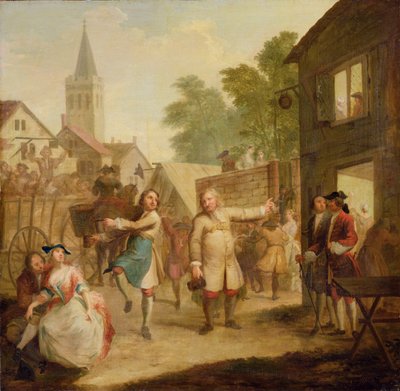 ホブは父にもかかわらず踊り続ける、1726年頃（帆布に油彩） 作： John Laguerre