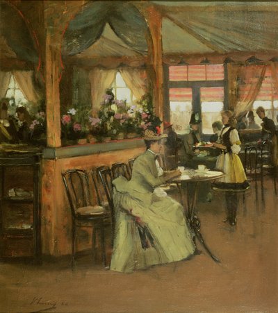チョコレートのカップ、1888 作： John Lavery