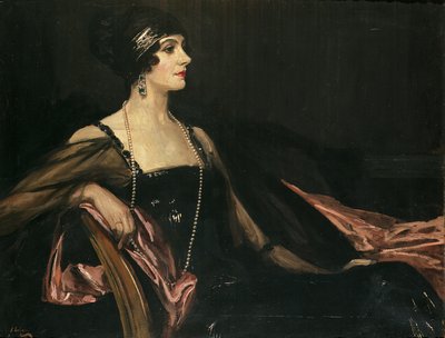 黒人の女性：ジャン・エインズワース、マセリーン子爵夫人、フェラードの肖像 作： John Lavery