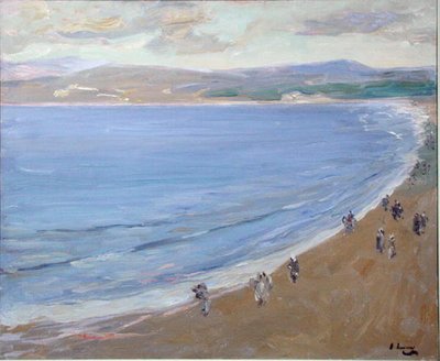 タンジールの浜辺（油彩・キャンバス） 作： John Lavery