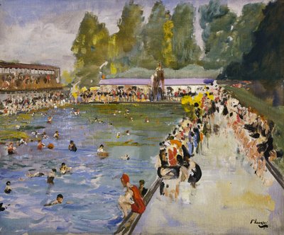 チズウィック浴場、1929年頃（キャンバスに油彩） 作： John Lavery