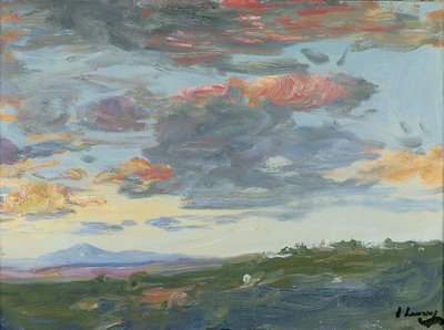 夕方、タンジール（キャンバスボードに油彩） 作： John Lavery