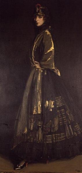 黒と金のヘイゼル」（油彩・キャンバス） 作： John Lavery