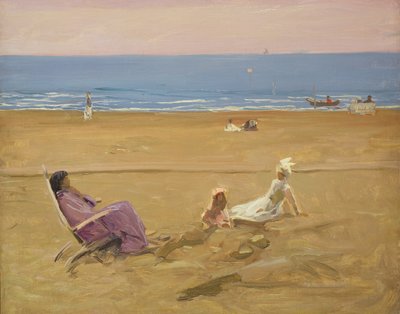 ビーチで 作： John Lavery