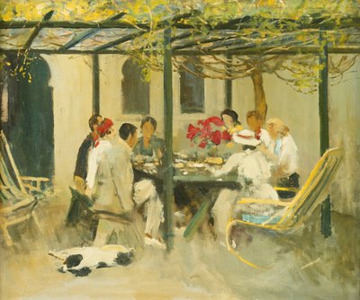 パームスプリングスでのお茶 作： John Lavery