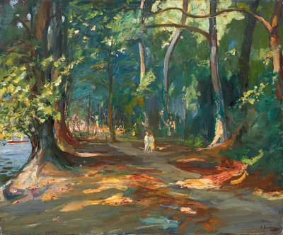 メイデンヘッド、川沿いの小道 作： John Lavery