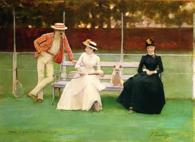 テニスの試合 作： John Lavery