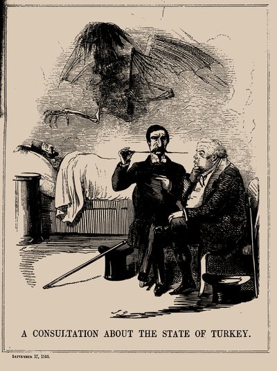 トルコ国に関する協議。 パンチ、1853 年 9 月 17 日、1853 年。 作： John Leech