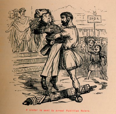 Lictorは逮捕するために送られます、すなわち、彼は1852 作： John Leech