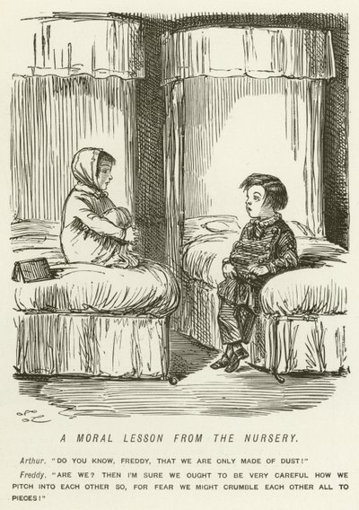 保育園からの道徳的なレッスン 作： John Leech