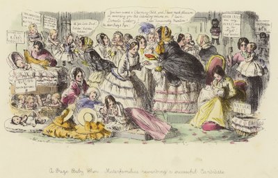 賞のベビーショー、成功した候補者に報いるMaterfamilias 作： John Leech