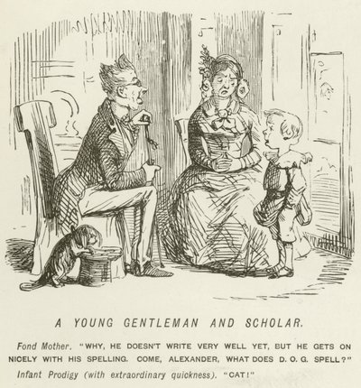 若い紳士と学者 作： John Leech
