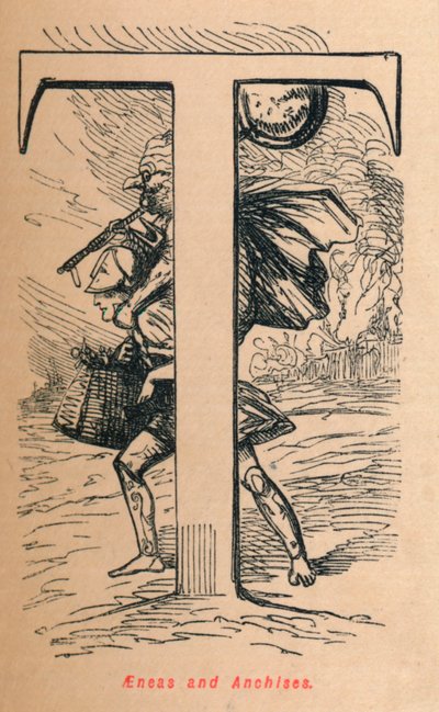 Aeneas and Anchises、1852 作： John Leech