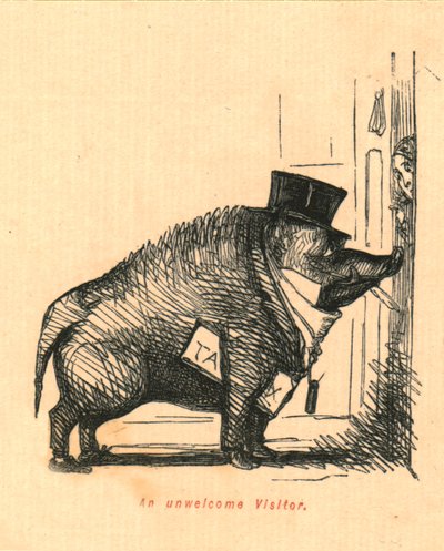 歓迎されない訪問者、1897年。 作： John Leech