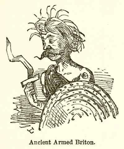 古代の武装した英国人 作： John Leech