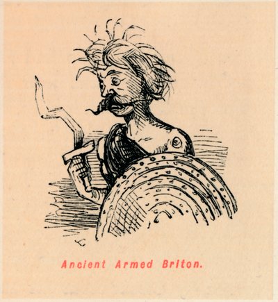 古代武装英国人、c1860、c1860 作： John Leech
