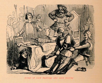 ヘイスティングス卿とスタンリー卿の逮捕 作： John Leech