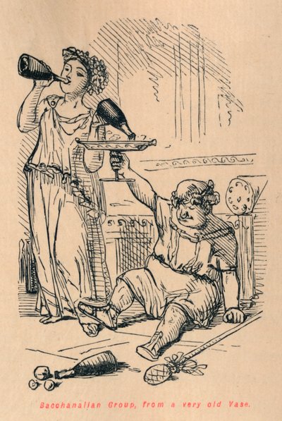 非常に古い花瓶からのバッハリアングループ、1852 作： John Leech