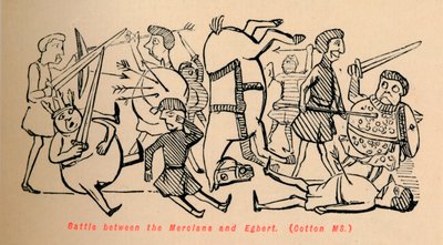 メルシャンとエグバートの戦い、c1860、c1860 作： John Leech