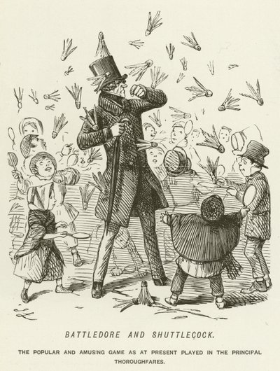 羽子板とシャトルコック 作： John Leech