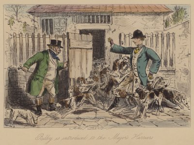 ビリーがハリアー市長に紹介される 作： John Leech