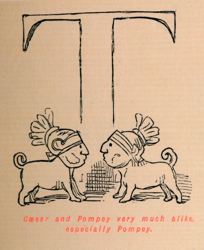 シーザーとポンペイ、特にポンペイ、1852年 作： John Leech