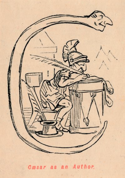 著者としてのシーザー、1852 作： John Leech