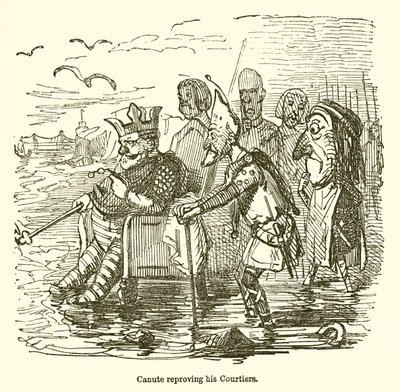 彼の廷臣を非難するカヌート 作： John Leech