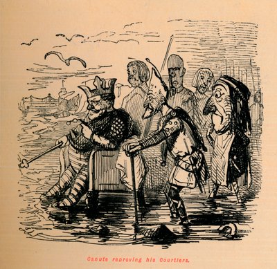 彼の廷臣を非難するカヌート、c1860、c1860 作： John Leech