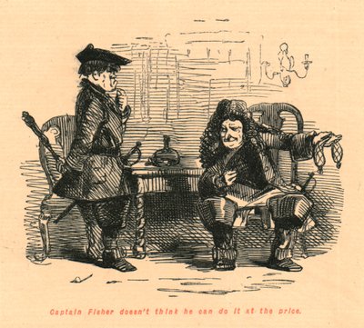 フィッシャー大尉は、1897年の価格でそれができるとは考えていません。 作： John Leech