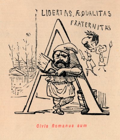 私はローマ市民です、1852年 作： John Leech