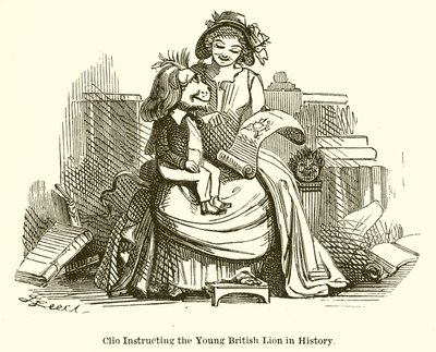 クリオは歴史の中で若い英国のライオンに指示します 作： John Leech