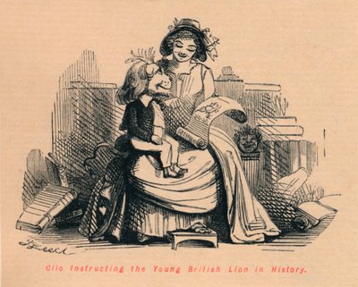 歴史の中で若い英国のライオンに指示するクリオ、c1860、c1860 作： John Leech