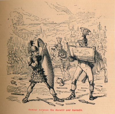 HoratiiとCuriatiiの間の戦闘、1852年 作： John Leech