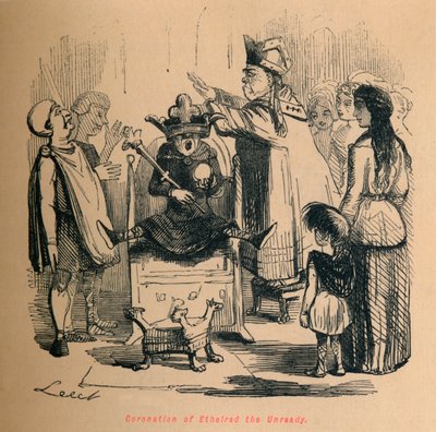 未読のエセルドの戴冠式、c1860、c1860 作： John Leech
