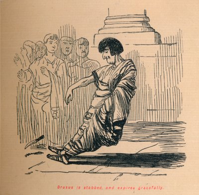 ドルサスは刺され、優雅に期限が切れる、1852 作： John Leech