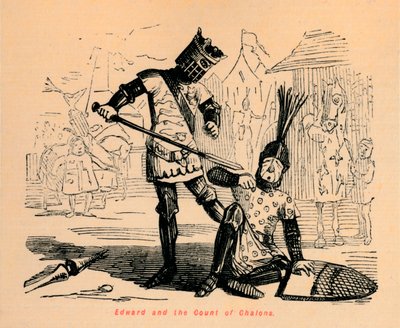 エドワードとシャロン伯、c1860、c1680 作： John Leech