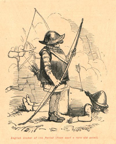 このような珍しい古い版画、1897年からの期間の英語のアーチャー。 作： John Leech